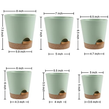 Self Watering Planters - 6 Pack for Indoor Use