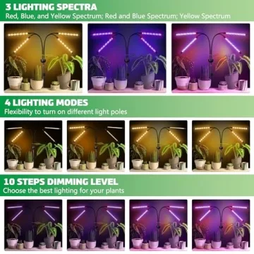Full Spectrum LED Grow Lights with Adjustable Tripod