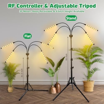Full Spectrum LED Grow Lights with Adjustable Tripod
