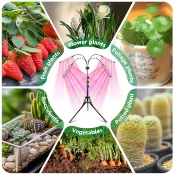 Full Spectrum LED Grow Lights with Adjustable Tripod