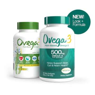 OVEGA-3 Vegan Omega-3 Softgels for Heart and Brain Health
