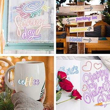 8 Color Shimmer Outline Markers Set for Crafting