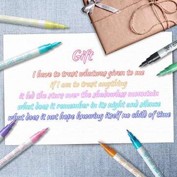 8 Color Shimmer Outline Markers Set for Crafting