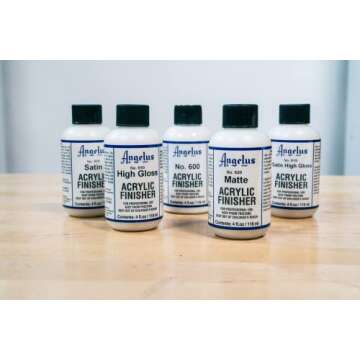 Angelus Brand Acrylic Leather Paint High Gloss Finisher No. 610 - 4oz, Packaging may vary