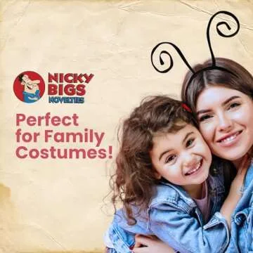 Nicky Bigs Novelties Black Velvet Bug Antenna Headband - Ladybug Accessories Insect Costume - Bee, Ant, Beatle, Caterpiller, Butterfly Hair Band Halloween Accessories - Unisex Adult One Size