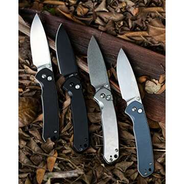 CJRB Folding Knife Pyrite (J1925) AR-RPM9 Blade and Stainless Steel Handle EDC Pocket Knife with Cli...