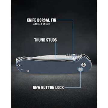 CJRB Folding Knife Pyrite EDC Pocket Knife with Clip