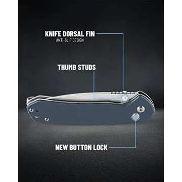 CJRB Folding Knife Pyrite EDC Pocket Knife with Clip