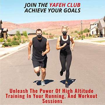 Yafeh Sports Workout Mask - High Altitude Simulation For Breathing Resistance Training - Increase Yo...