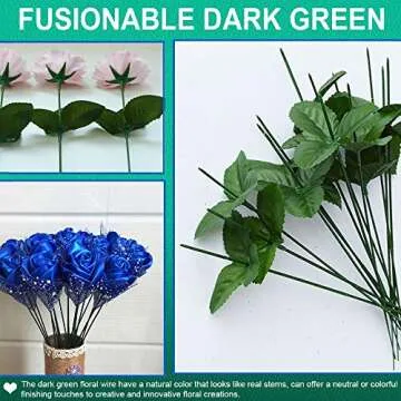 100 Pieces Floral Stem Wire for Crafting Arrangements