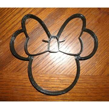 THEMED MAGICAL MOUSE WITH BOW HEAD CARTOON CHARACTER LARGE COOKIE CUTTER MADE IN USA PR530L