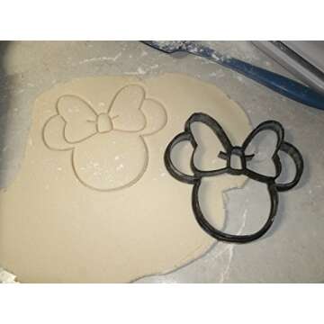 THEMED MAGICAL MOUSE WITH BOW HEAD CARTOON CHARACTER LARGE COOKIE CUTTER MADE IN USA PR530L