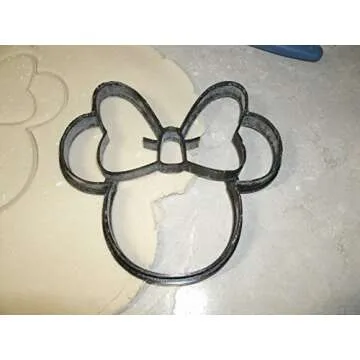 THEMED MAGICAL MOUSE WITH BOW HEAD CARTOON CHARACTER LARGE COOKIE CUTTER MADE IN USA PR530L