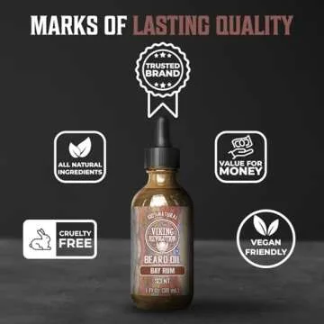 Viking Revolution Bay Rum Beard Oil - Natural Softener & Conditioner