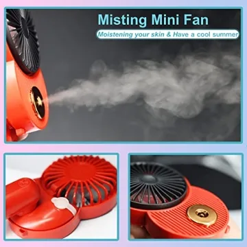 LACOVIA Mickey Mouse Mini Fan - Portable Misting & USB Rechargeable