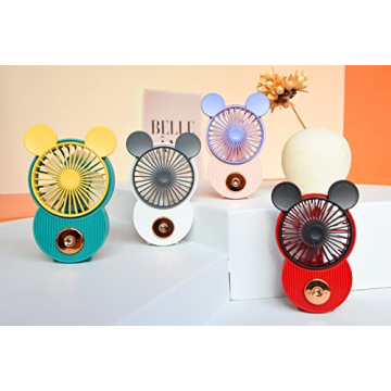 LACOVIA Mickey Mouse Mini Fan - Portable Misting & USB Rechargeable