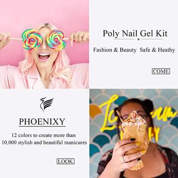 Phoenixy Poly Nail Gel Kit: 12 Colors for Gorgeous Nails