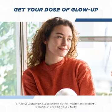 S-Acetyl L-Glutathione 300mg – Acetylated L Glutathione Supplement & Antioxidant Support for Liver & Skin Health – Highly Bioavailable Supplement – 60 Capsules