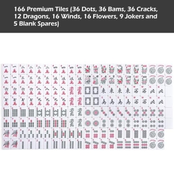 GUSTARIA American Mahjong Game Set - 166 Premium Tiles