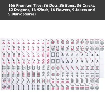 GUSTARIA American Mahjong Game Set - 166 Premium Tiles