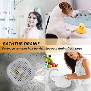 Hair Drain Catcher with Suction Cups for Bathroom & Shower