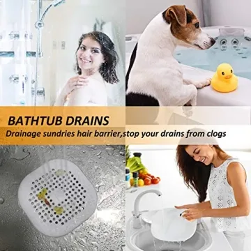 Hair Drain Catcher with Suction Cups for Bathroom & Shower
