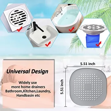 Hair Drain Catcher with Suction Cups for Bathroom & Shower