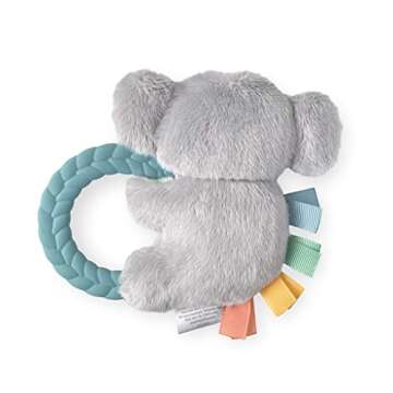 Itzy Ritzy - Ritzy Rattle Pal with Teether - Baby Teething Toy Features A Minky Plush Character, Gen...