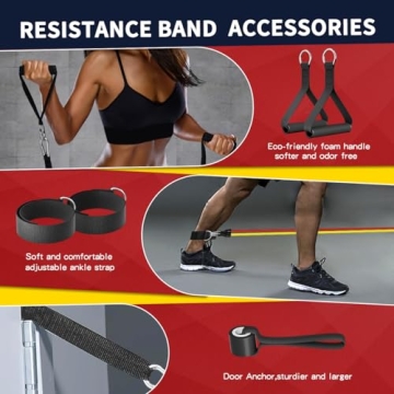 WHATAFIT Resistance Bands Set for Full Body Home Workouts