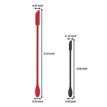 Mini Spatula Silicone Spatula Set - Cuttte 2pcs Small Makeup Scrapers for Cosmetics, Reusable Beauty...