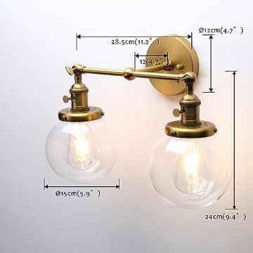 Pathson Vintage 2 Light Wall Sconce for Elegant Bathrooms