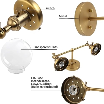 Pathson Vintage 2 Light Wall Sconce for Elegant Bathrooms