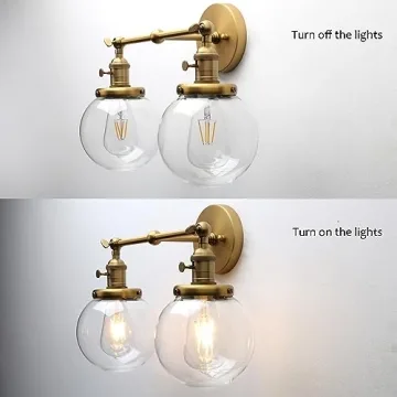 Pathson Vintage 2 Light Wall Sconce for Elegant Bathrooms