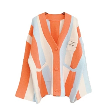 JASCLS Vibrant Oversized Cable Knit Sweater Cardigan For Women