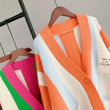 JASCLS Vibrant Oversized Cable Knit Sweater Cardigan For Women