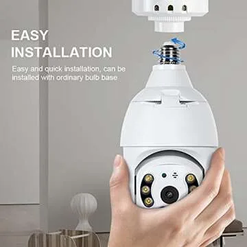 EVERSECU 2K 4MP Light Bulb Security Camera for Home