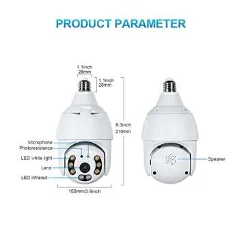 EVERSECU 2K 4MP Light Bulb Security Camera for Home