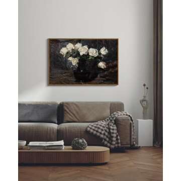 VIYYIEA Framed Vintage Botanical Canvas Wall Art