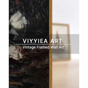 VIYYIEA Framed Vintage Botanical Canvas Wall Art