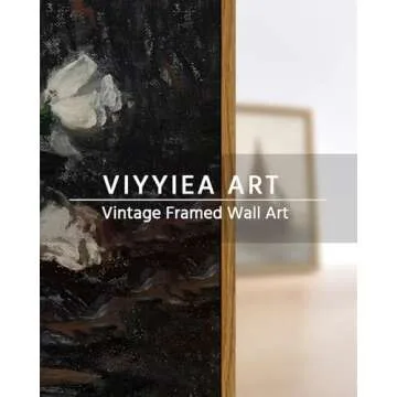 VIYYIEA Framed Vintage Botanical Canvas Wall Art