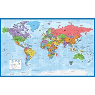 Laminated World and US Map Set - Educational Decor