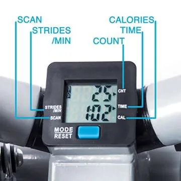 Efitment Mini Stepper Steppers for Exercise at Home Stair Step Cardio Thigh Master Workout Equipment Fitness Pedal Exerciser Non-Slip Pedals with Resistance Bands LCD Digital Monitor Climber - S023