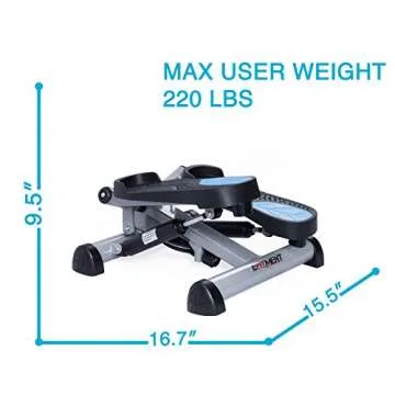 Efitment Mini Stepper Steppers for Exercise at Home Stair Step Cardio Thigh Master Workout Equipment Fitness Pedal Exerciser Non-Slip Pedals with Resistance Bands LCD Digital Monitor Climber - S023