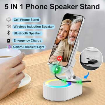 AKLLCCR Wireless Induction Bluetooth Speaker 5in1 Gadget