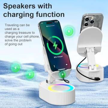 AKLLCCR Wireless Induction Bluetooth Speaker 5in1 Gadget
