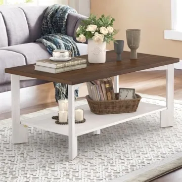 Cozyman Walnut Coffee Table Elegant Design for Home