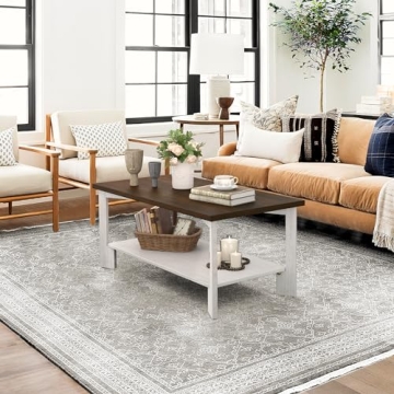 Cozyman Walnut Coffee Table Elegant Design for Home