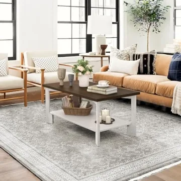 Cozyman Walnut Coffee Table Elegant Design for Home