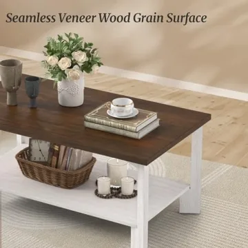 Cozyman Walnut Coffee Table Elegant Design for Home