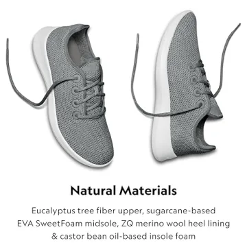 Allbirds Women’s Tree Runners Everyday Sneakers, Machine Washable Shoe Made with Natural Materials - Mist (White Sole) - 6 Medium